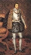 SOMER, Paulus van King James I of England r Spain oil painting artist